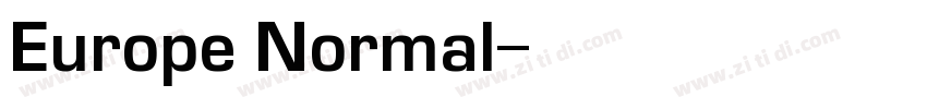 Europe Normal字体转换